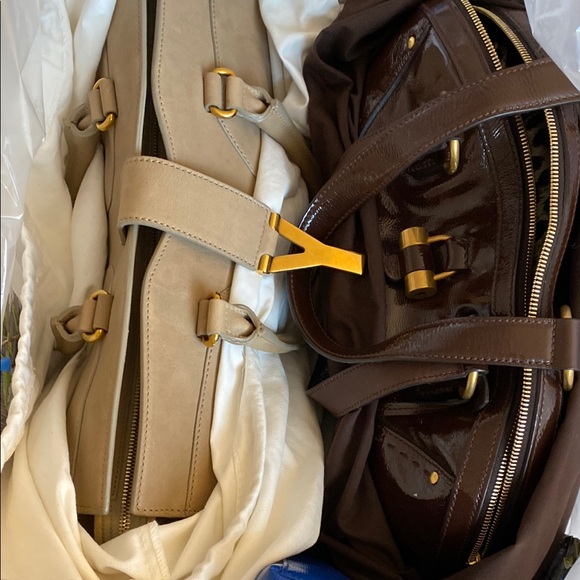 Offers YSL Lg Muse Brown Patent Leather Bag (Two Way Zipper) Fully Zips Dustbag - Picture 13 of 13